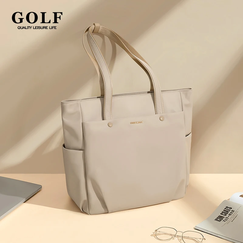 GOLF Women Shoulder Bags with Zips Tote Handbag Quality Woman Shopping University Students Square Bags Ladies Fashion Trend 2024