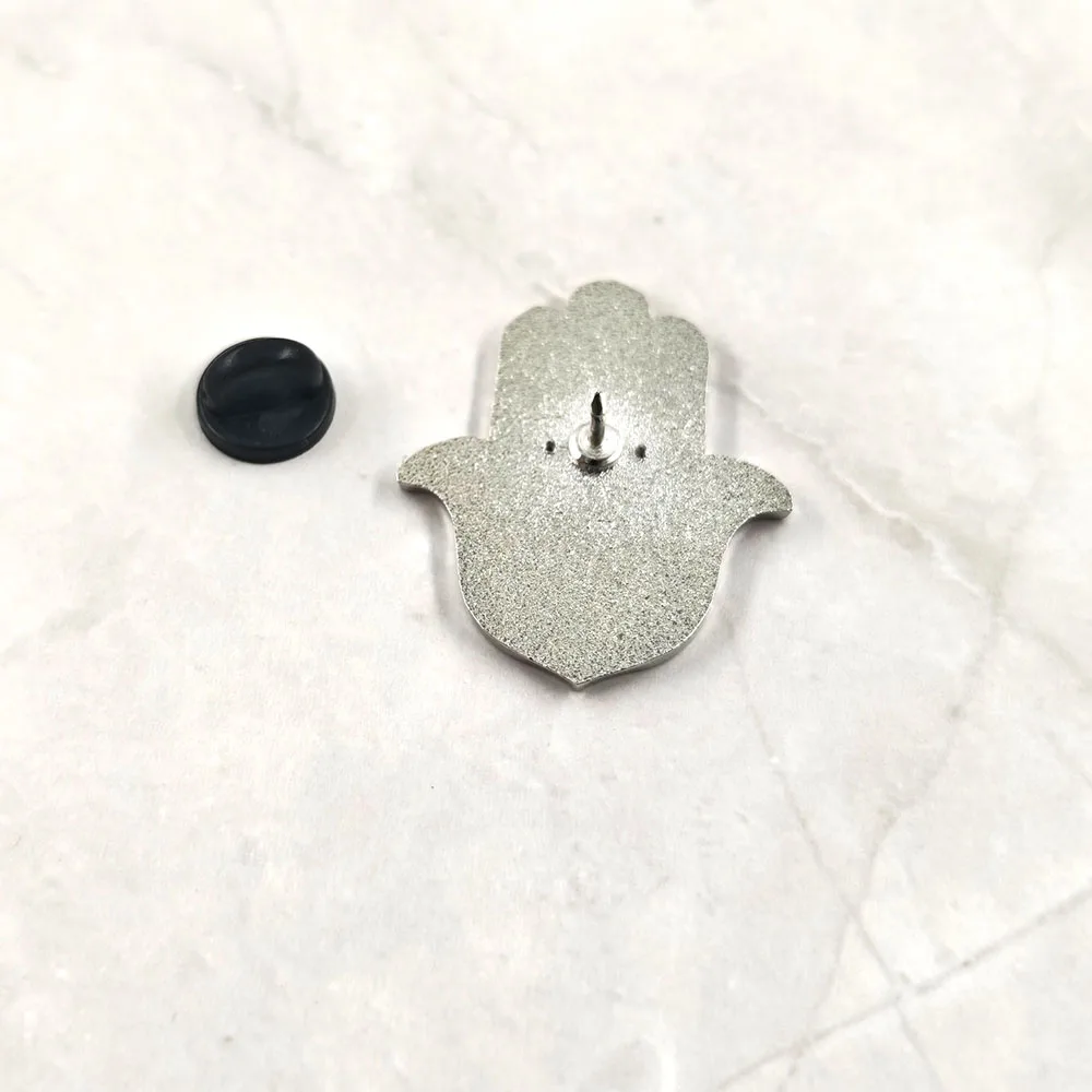 Hamsa Hand von Fatima Emaille-Pins für Frauen, Böses Auge Mandala Broschen, Mystische Mond-Sonne Anstecknadeln, Hexenschmuck Geschenk – Detail 10