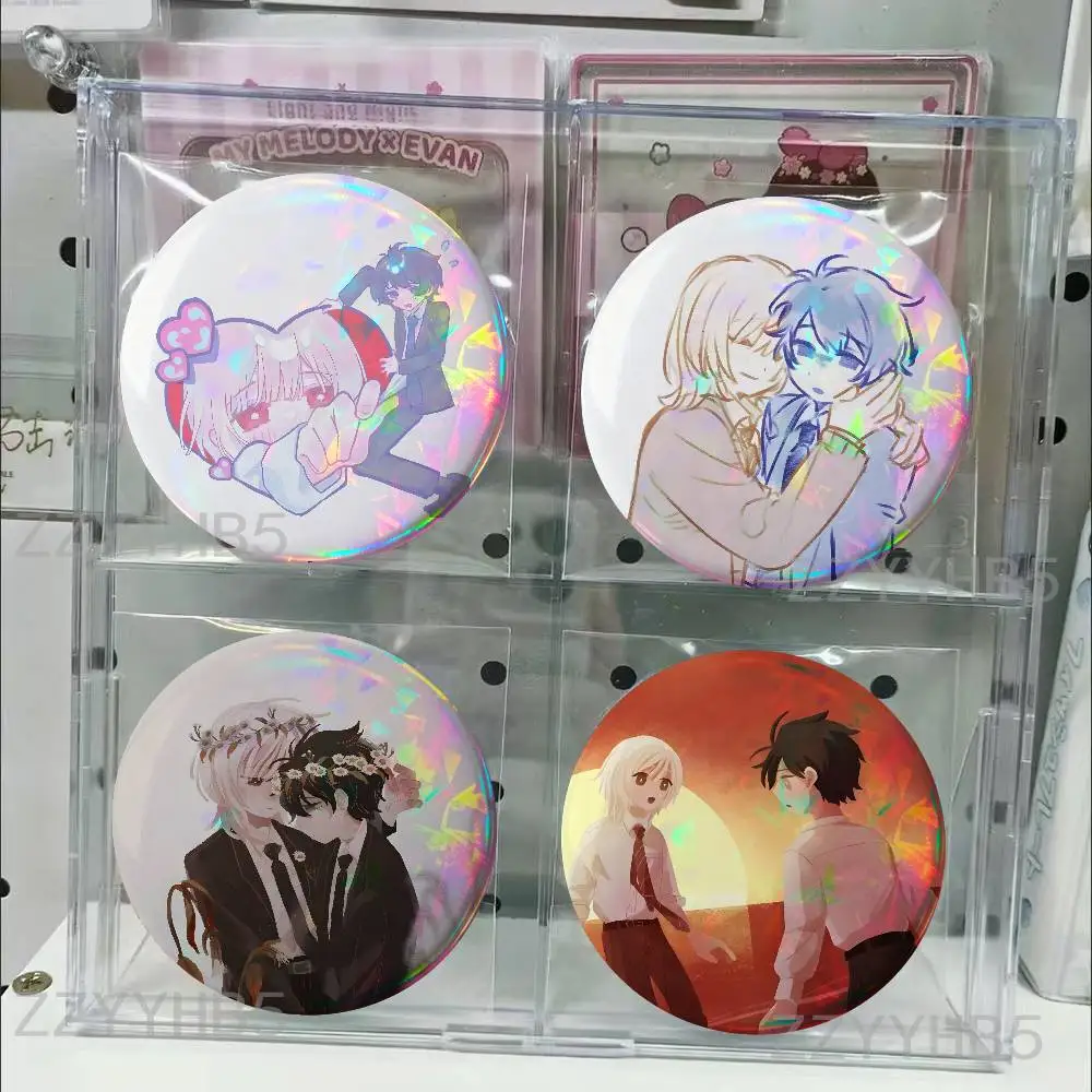 

S-Saihate Station Game BL Meme Coin Badges Tinplate Round Brooch Custom Anime Role Enamel Pins Gifts for Fans Friends