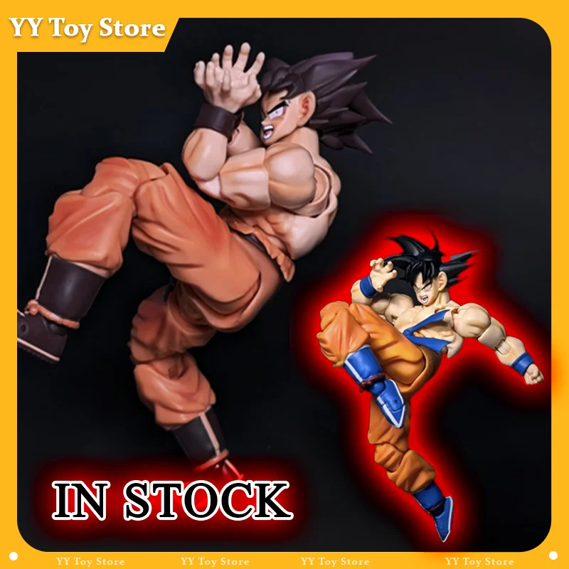 

Wow Super Mobile Anime Action Figure Dragon Ball SHF SSJ2 First Duel King Quankong Model Shf Wukong Collection Statue Toys Gifts