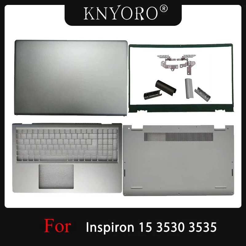 Original New For Inspiron 15 3530 3535 LCD Back Cover Front Bezel Palmrest Upper Case Bottom Base Silver Grey Case 0VW3N0 02MGRG