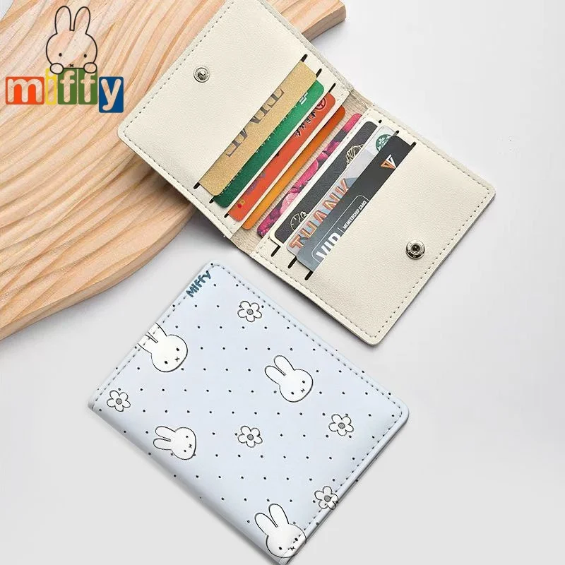Cute Miffy Rabbit Multifunctional Storage Pouch Creative Cartoon Floral Print Slim  Compact Portable Organizer Bag Nice Gift For