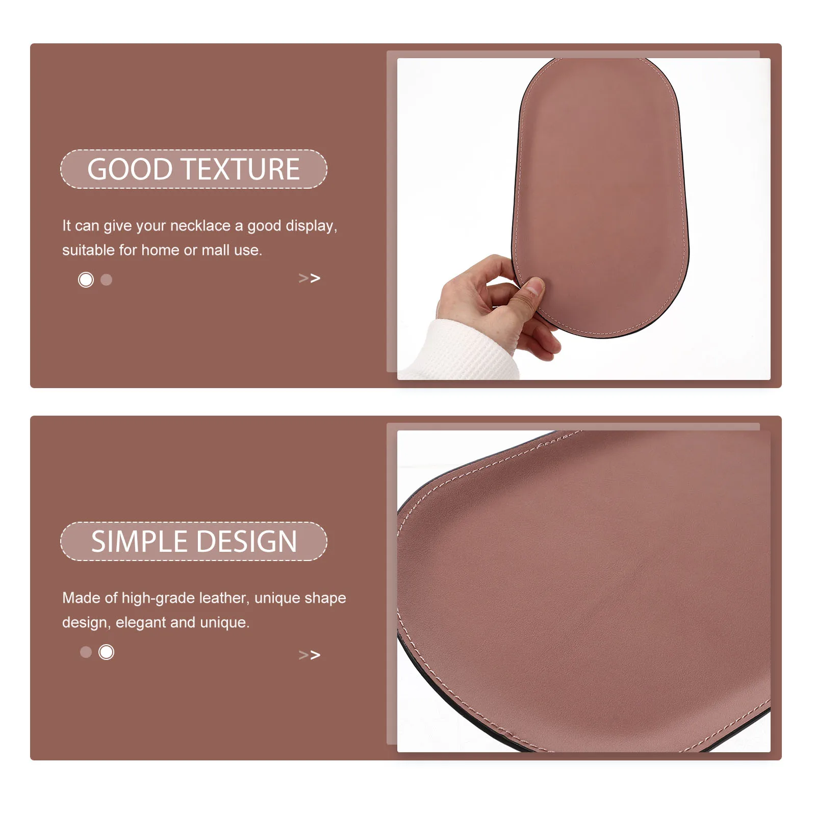 

Jewelry Tray for Necklace Ring Decorative Trinket Tray Storage Dish Oval Decorative Jewelry Plate ganizer