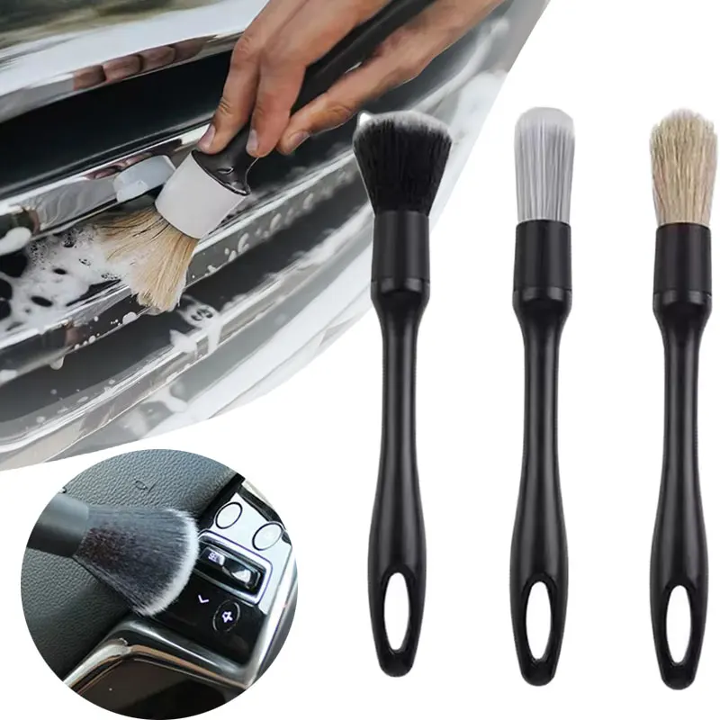 Cepillo para detalles de coche, cepillo de limpieza Interior de coche súper suave, herramienta de limpieza de ventilación de aire acondicionado para salpicadero, mantenimiento de eliminación de polvo