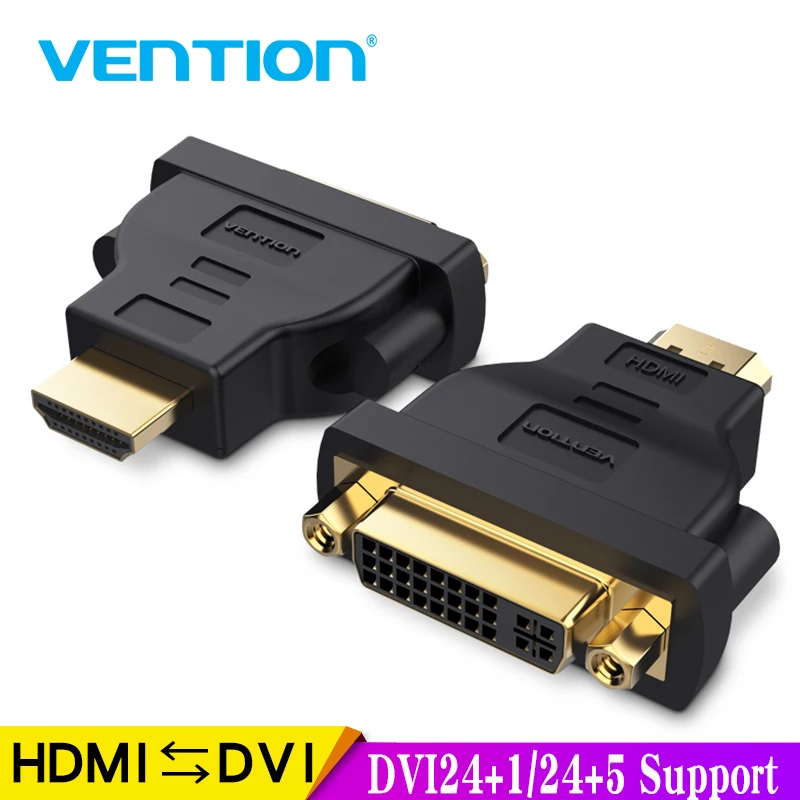 Vention HDMI DVI Adapter 1080P HDTV Converter Male to Female Bi-Directional HDMI to DVI Connector for PC PS3 Projector TV 24+5