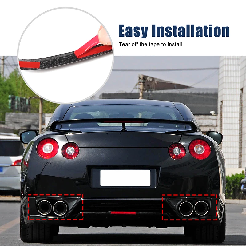 

2 шт. настоящее углеродное волокно для Nissan GTR R35 2008-2016 автомобильная выхлопная труба глушитель рамка декоративная наклейка аксессуары для защиты автомобиля