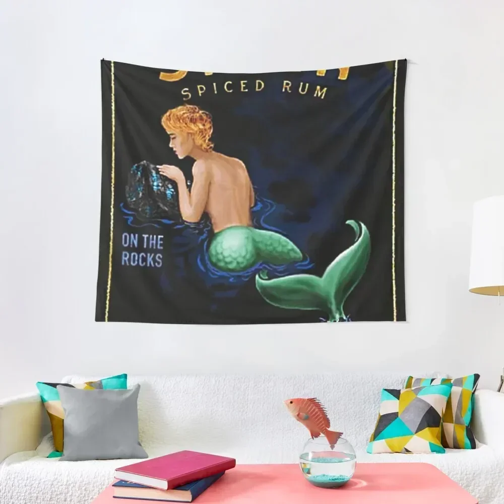 

Vintage Siren "Mermaid" Lost Reef Key West Spiced Rum Lithograph Wall Art Tapestry Wall Hanging Wall On The Tapestry