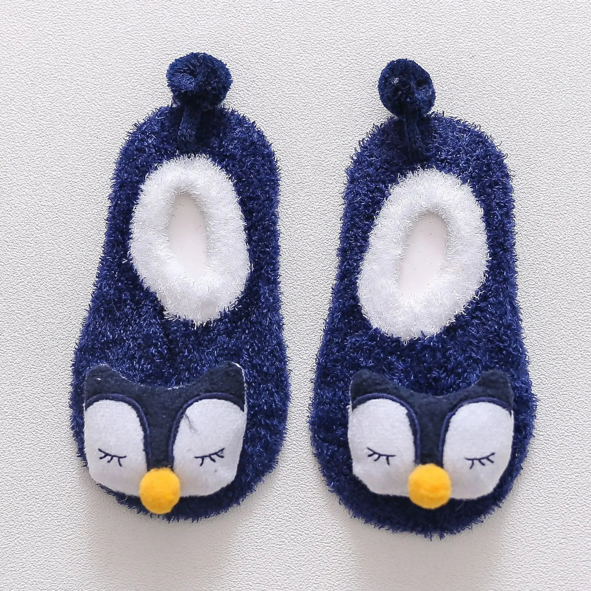 1 Pair Kids Autumn Winter Warm Socks Baby Non-slip Bottom Floor Socks Cartoon Plush Baby Toddler Cotton Boys Girls Socks