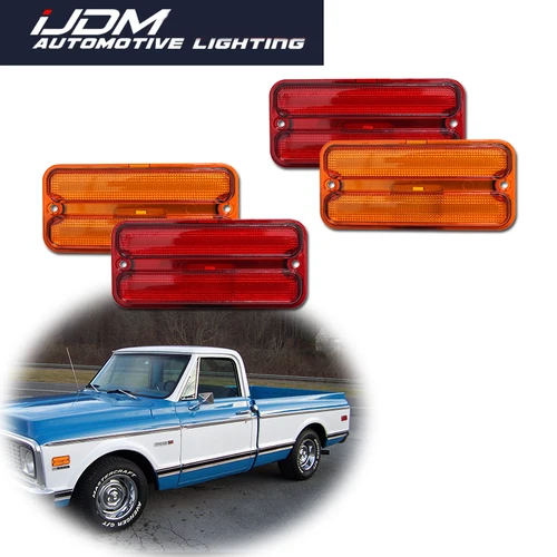 Para 1968 1969 1970 1971 1972 Chevy & GMC camionetas coche indicador lateral delantero/trasero cubierta de luz de estacionamiento carcasas sin bombilla/enchufe