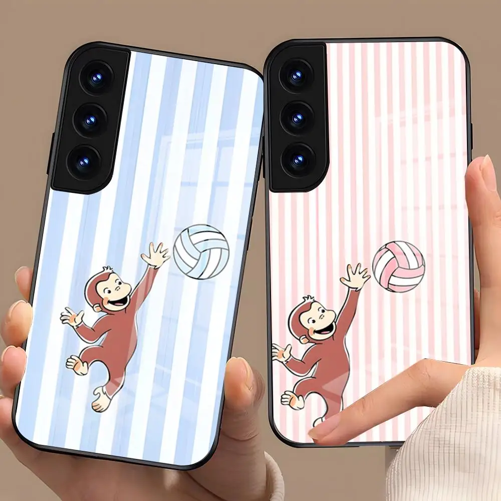 Volleyball Phone Case For Samsung A57 A37 A33 5G A54 A36 A35 A56 A52 A17 Shockproof Glass Cover
