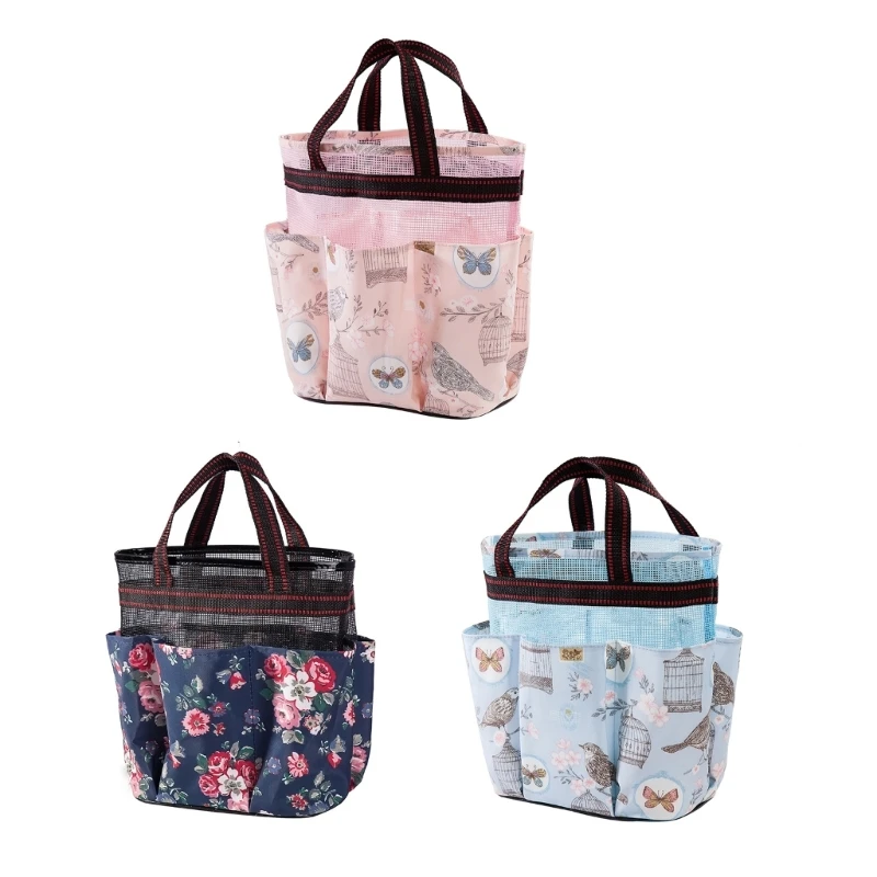 

College Dorm Essentials Quick Dry Mesh Tote Bag Dorm Camp Gym Swim Tote Bag Floral Toiletry Bag