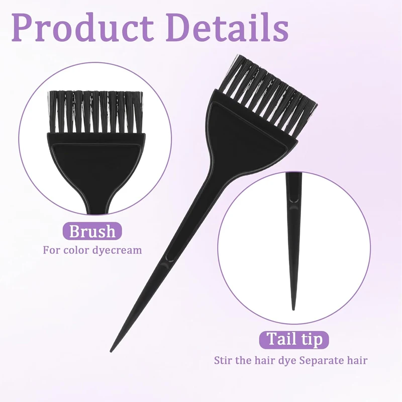 Professional Hair Dye 3Pcs Set with Mixing Bowl