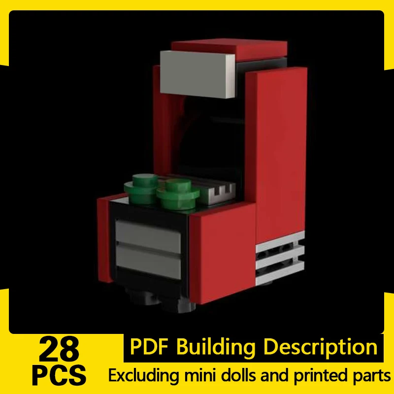 

City Street View Model MOC Building Bricks Red Arcade Machine Modular Technology Gifts Holiday Assemble Children Toys Suit