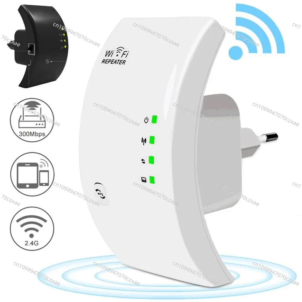 300Mbps WiFi Repeater, Wireless Signal Booster Range Extender for Home Use