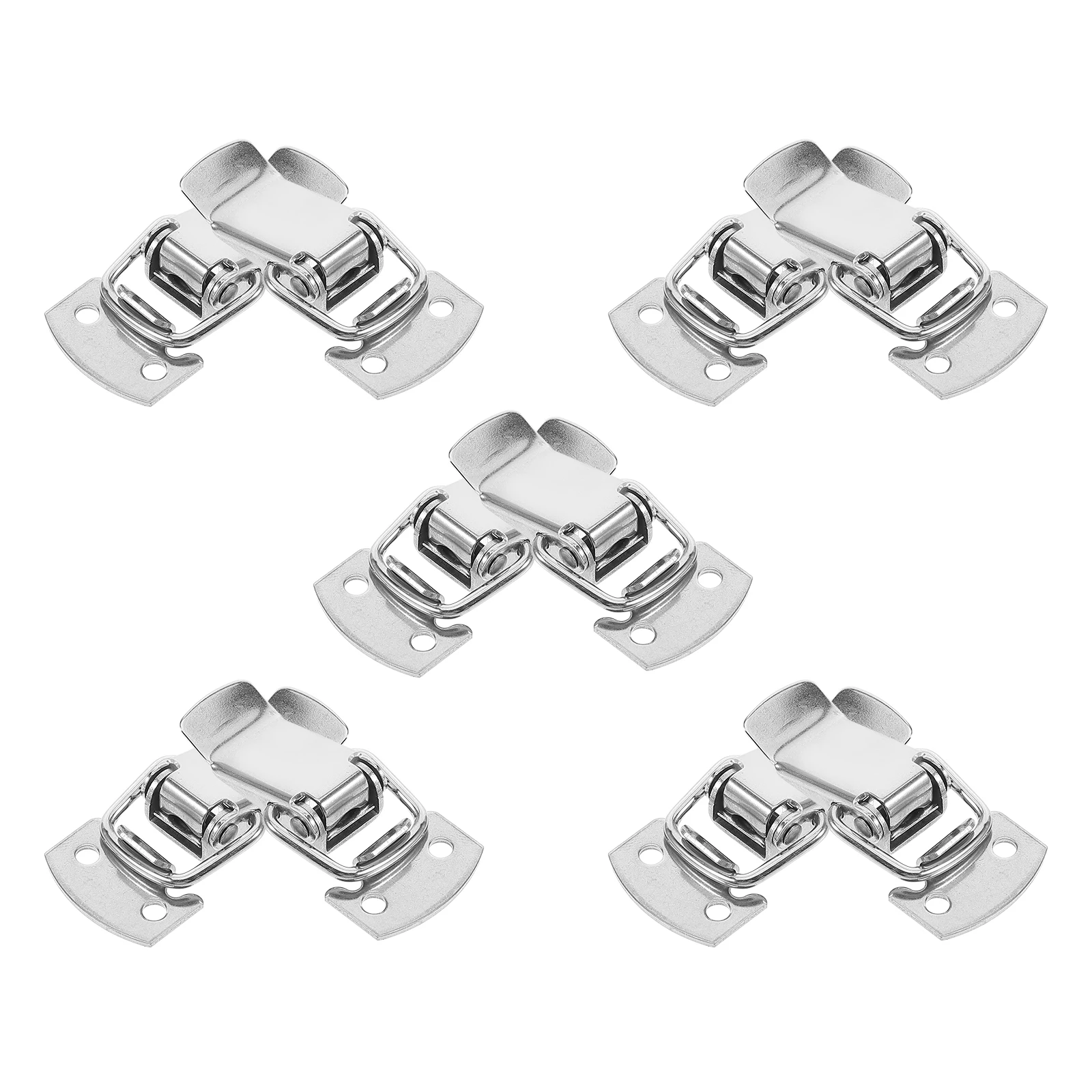 

10pcs Cabinet Door Latch Stainless Steel Durable Secure Bolt Easy Install Childproof Padlock Garage RV Sliding Door Lock