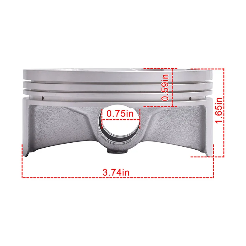 Moto Ring Set Piston 95mm for Yamaha ATV YFZ450 YFZ 450 YFZ450R YFZ450X SE Bill Balance WR450F YZ450F 2004-2023 5TG-11631-12-00 view 5