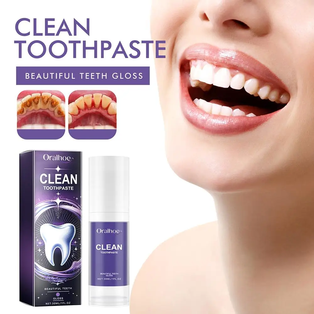 30ml Whitening Tooth Toothpaste Freshen Breath Remove Care Hygiene Effectively Stains Dental Clean Smoke Oral I7Q3