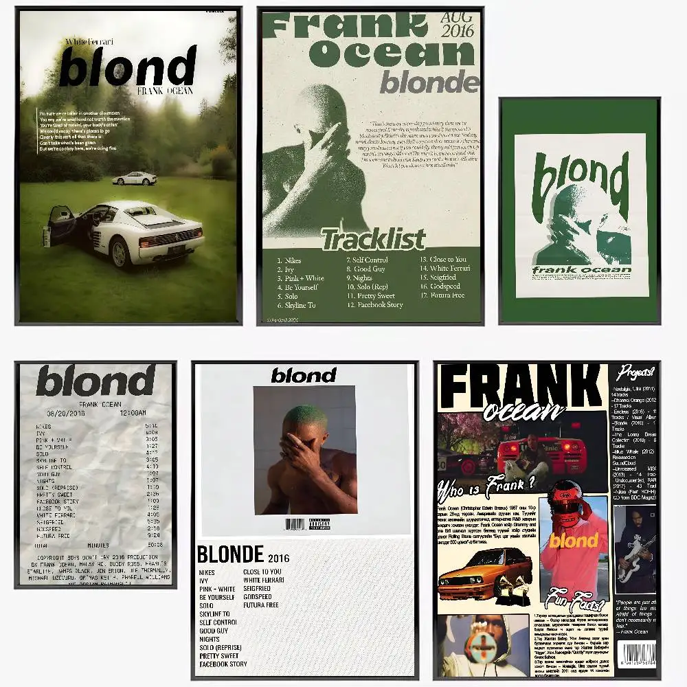 F-Frank Blonde Oceans Posters High Quality Self-adhesive Wall Art Decorations Color Prints Sticky