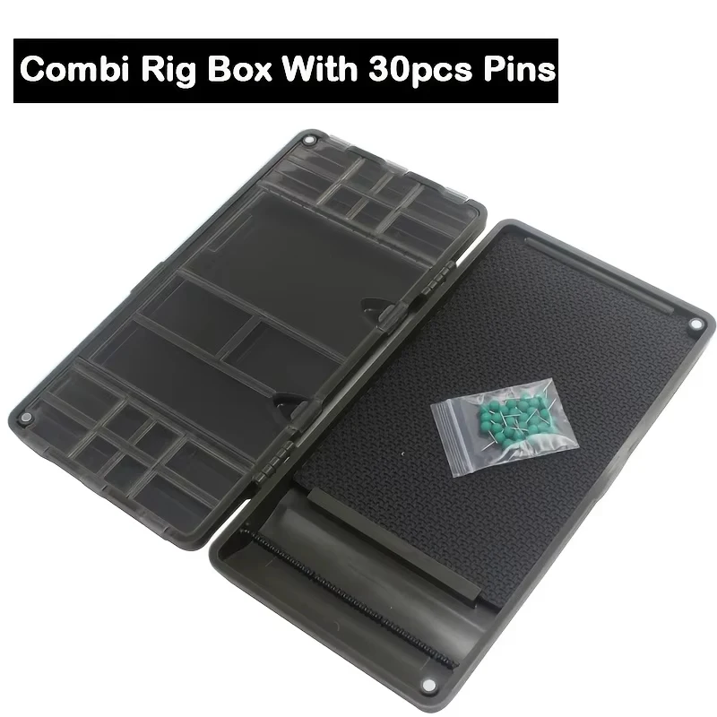 1pc Multi-Compartment Fishing Tackle Box, Durable ABS with Magnetic Closure, Carp Fishing Gear Storage Organizer