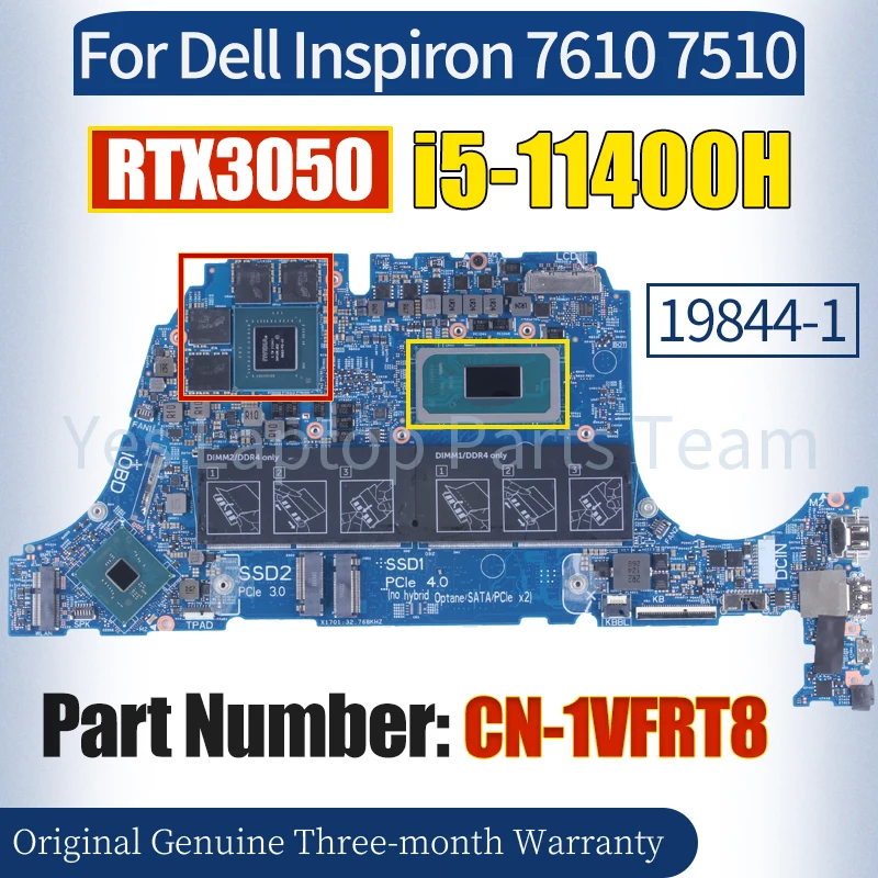 

Материнская плата для ноутбука Dell Inspiron 19844 7610 7510