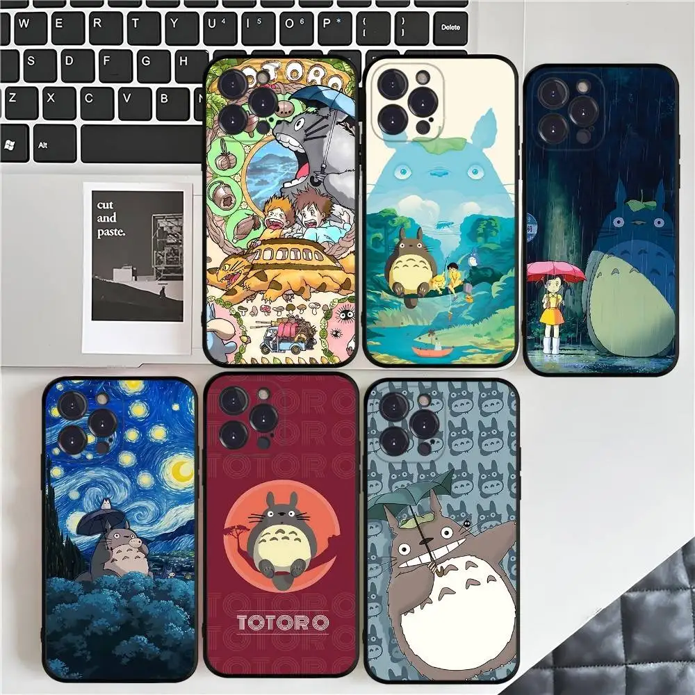 Cartoon Nette T-Totoros Telefon Fall Für Iphone 17 16 15 16e 14 13 12 11 Pro Max plus Fall Abdeckung Coque