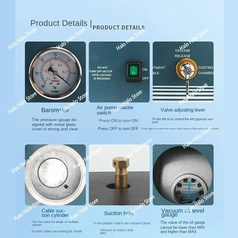 2L Small vacuum injection molding machin jewelry vacuum casting machine jewelry casting equipment tools 220V