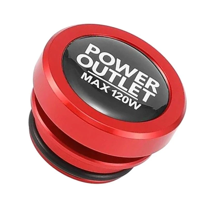 R9CC Aluminum Power Socket Plug Cover Caps Car Outlet Cover Universal Dustproof Caps for Power Port Outlet