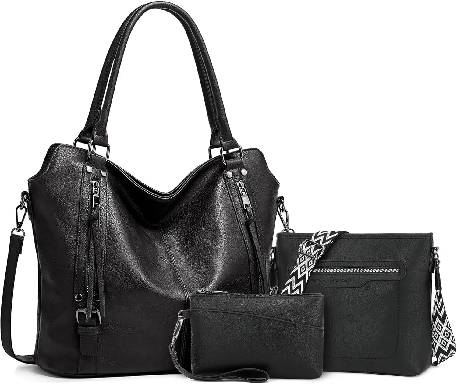 

Женские сумки-тоут, большая кожаная сумка-хобо через плечо с кошельком и регулируемыми ремнями