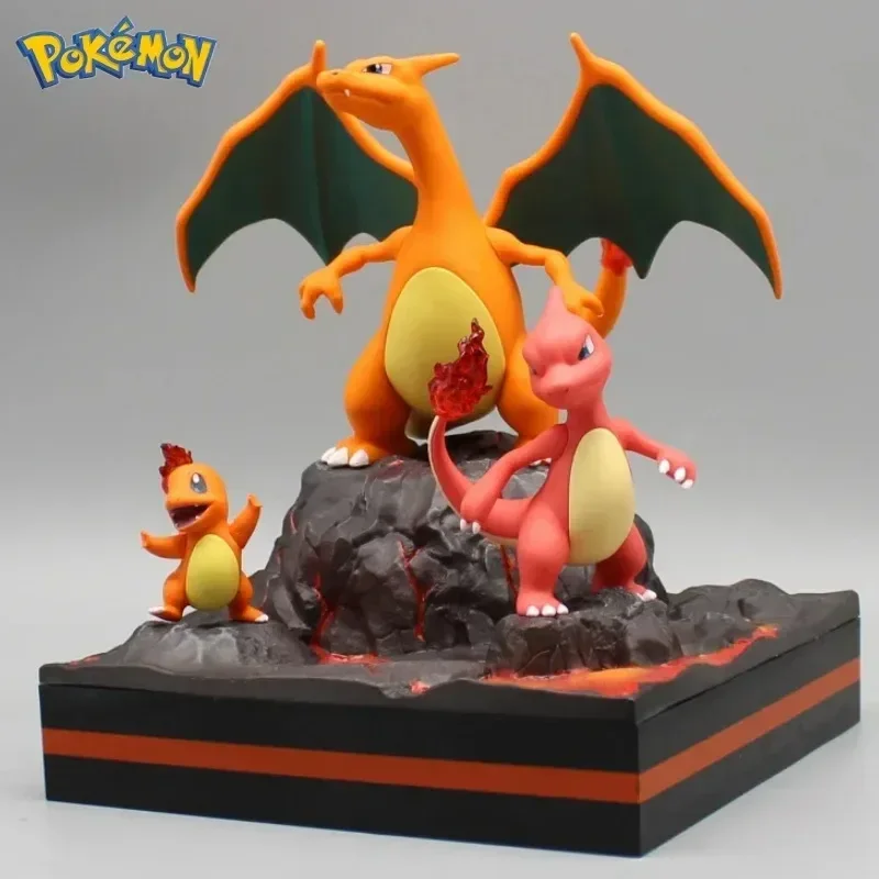 New Pokemon Gk Unlimited Illustration Series The Second Bullet Of Charmander Evolved Fire Dinosaur Figure Model Ornaments Gift