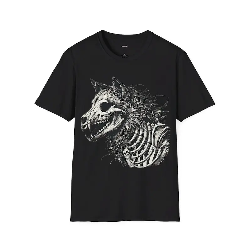 

Wolf Skull Graphic T-shirt | Alt T-shirt, Goth T Shirt, Unisex T Shirt