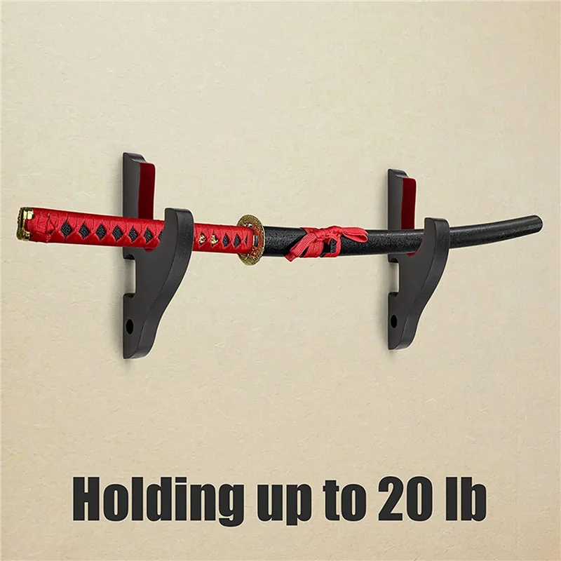 Suporte de parede para espada abkn, 8/conjunto, gancho acolchoado de 1 camada, suporte katana, cabide de exibição ajustável para espada samurai tanto, almofada de 1 camada
