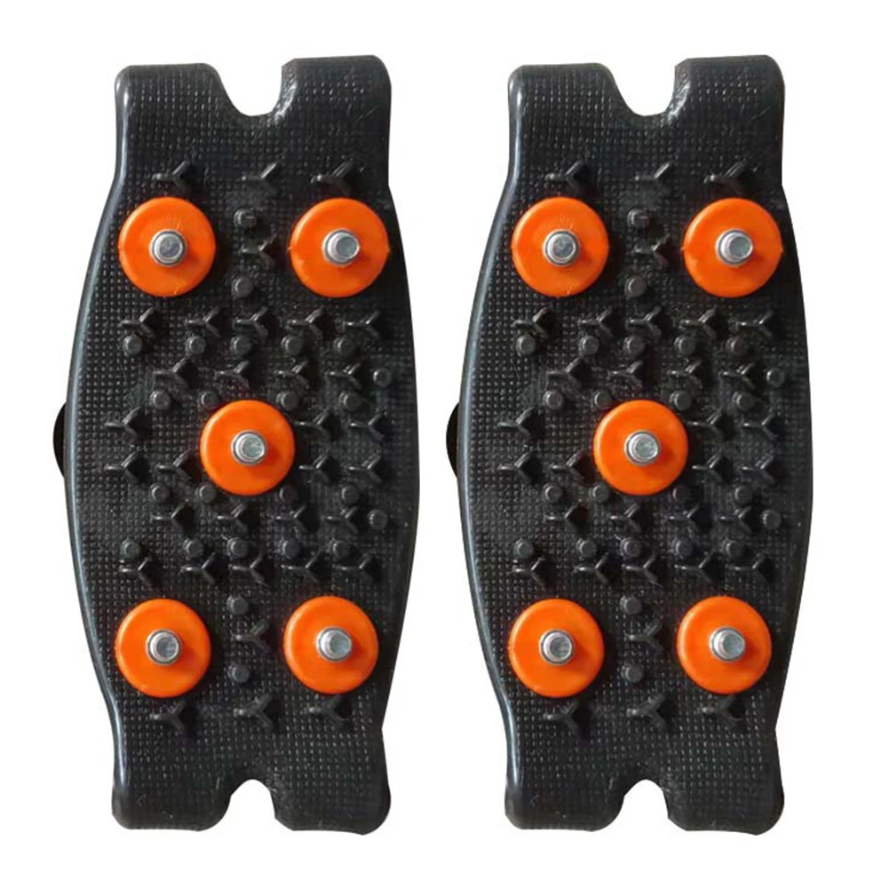 1 Pairs 5-Stud Snow Ice Claw Anti Slip Climbing Crampons Grips Unisex Shoes Boots Covers Outdoor Chain Shoe Spikes for Winter