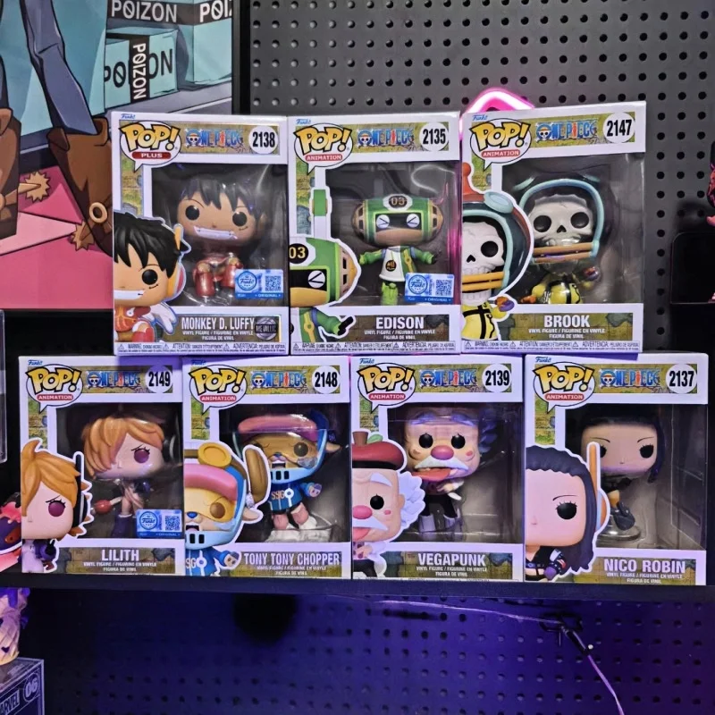 Figuras coleccionables Funko POP de una pieza de la isla Egghead-Rufy Ace Brook Lilith Chopper Vegapunk Robin Anime figura de acción regalo