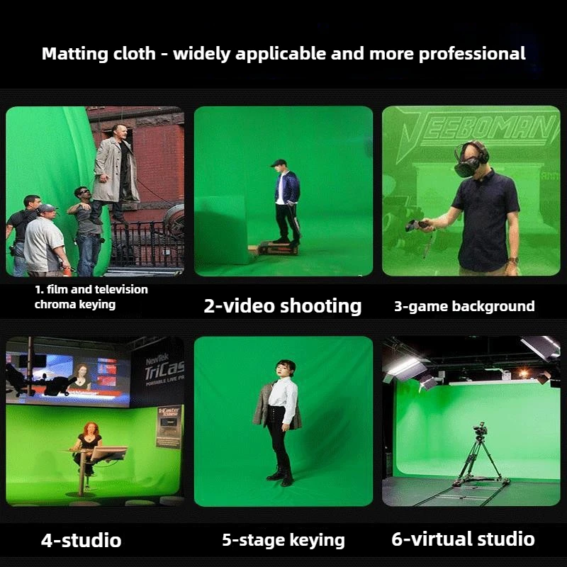 Background 2*1.5m For Photography Backdrops White/Black/Green Screen Chroma Key Studio Photo Shooting Backdrop Cloth Paper