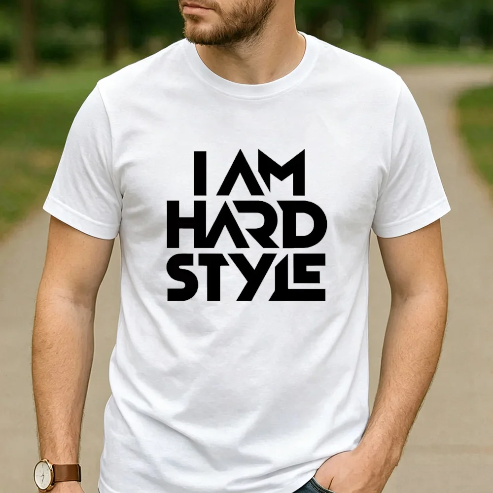 I Am Hardstyle Graphic Cotton T Shirt Hard Dance EDM Unisex Men Women Casual Festival Streetwear Tee for Hardstyle Ravers Tee
