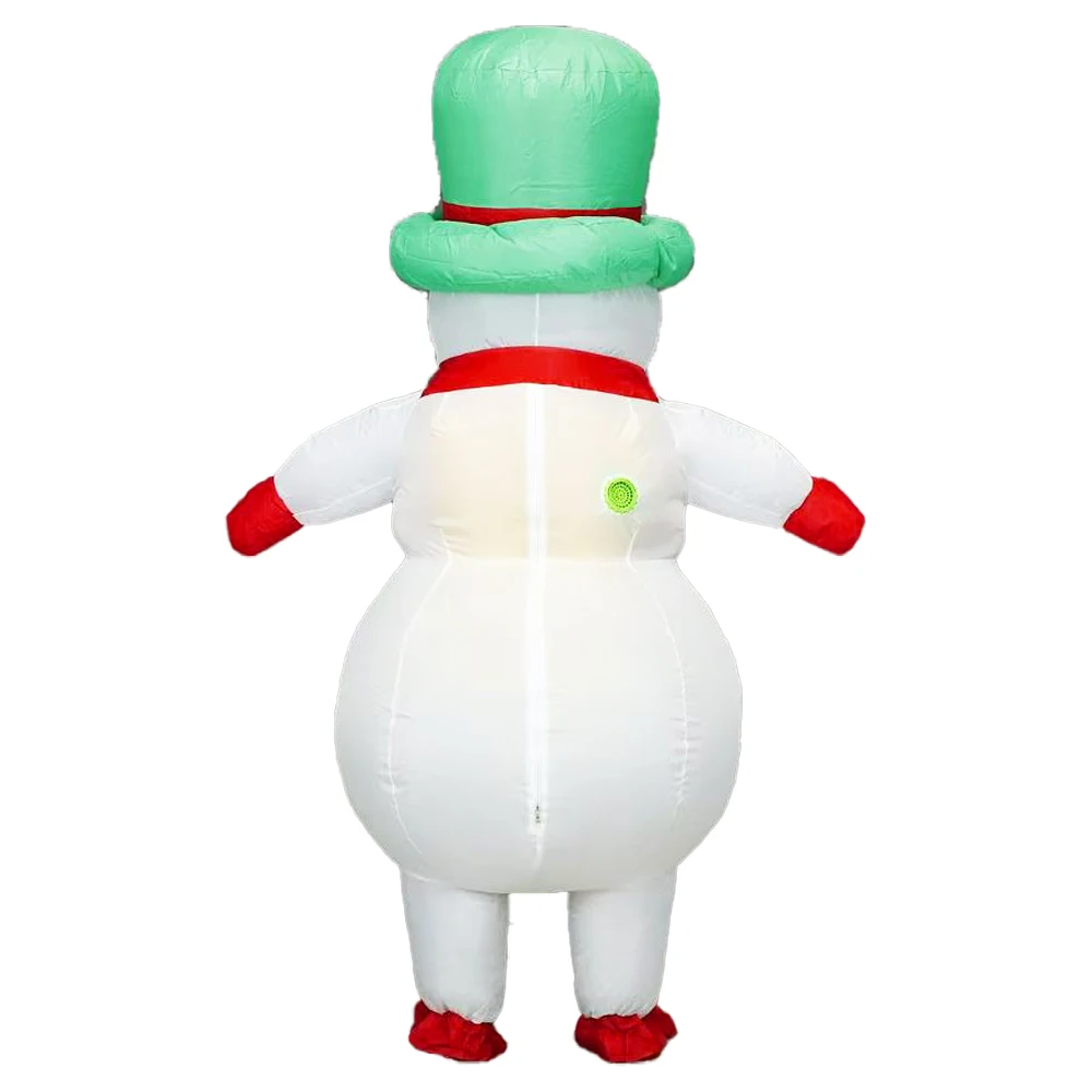 Christmas Tree  Snowman Inflatable Costume Parade Adult Character Cosplay Christmas Party Event Mascot Set