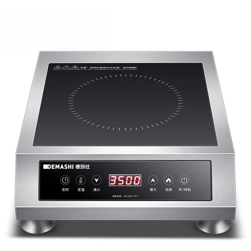 Electric Induction Cooker 3500W, Single and Double Burner, High Power Flat Cooktop for Home Kitchen, Fast Heating Electric Stove