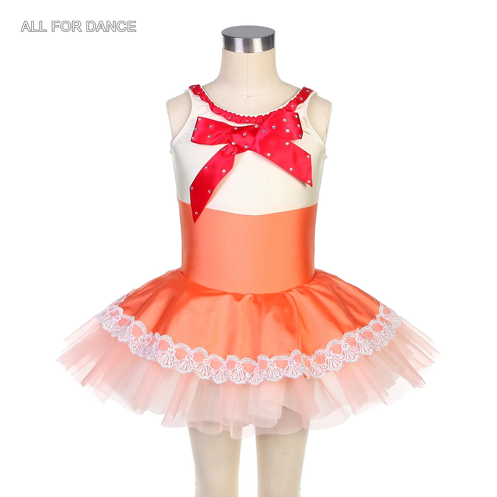 22537 Spandex Lijfje Meisjes Ballet Dans Kostuum Platter Tutu Rokken voor Prestaties Ballerina Dancewear Turnpakje Jurken