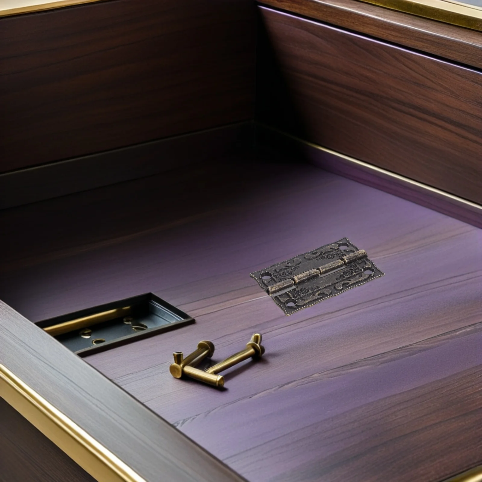 

20Pcs Retro Bronze Iron Hinges Foldable Decorative Hardware for Jewelry Boxes Cabinet Doors Vintage Furniture Restoration Parts