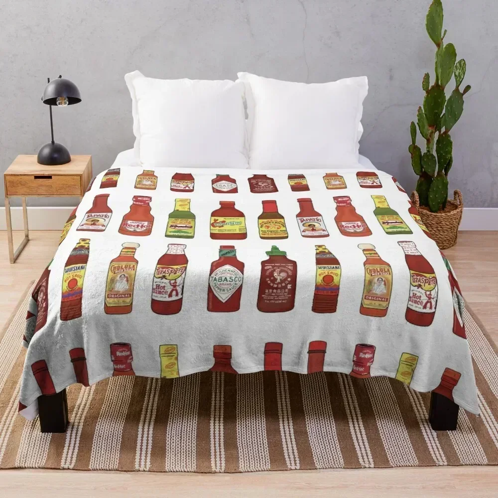 

Hot Sauces Throw Blanket Warm Flannel Blanket for Couch Chair Bedroom