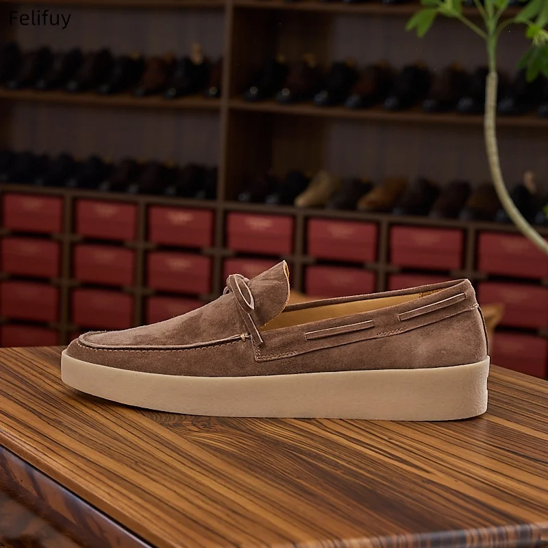 Khaki Luxury Designer Loafers Men Mental Chain Fashion Casual Genuine Leather Shoes Male Driving Shoes Man Business Office Shoes