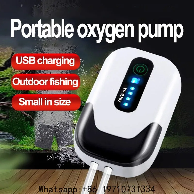 Portable USB Rechargeable Aquarium Oxygen Pump Fish Tank Aerator DC Pump for Aquarium Outdoor Fishing Air Pumps Accessories