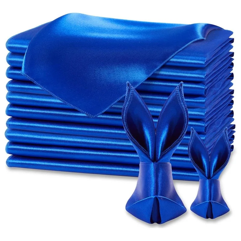 

120 шт., 30x30 см, квадратная моющаяся многоразовая мягкая шелковая салфетка для обеденного стола, гладкая ткань для свадебного банкета, ресторана, декора отеля