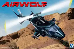 Aoshima 06352 static Assembled Model 1/48 Scale AIRWOLF Flying Wolf Helicopter With Transparent Body Adult Collection Model Kit