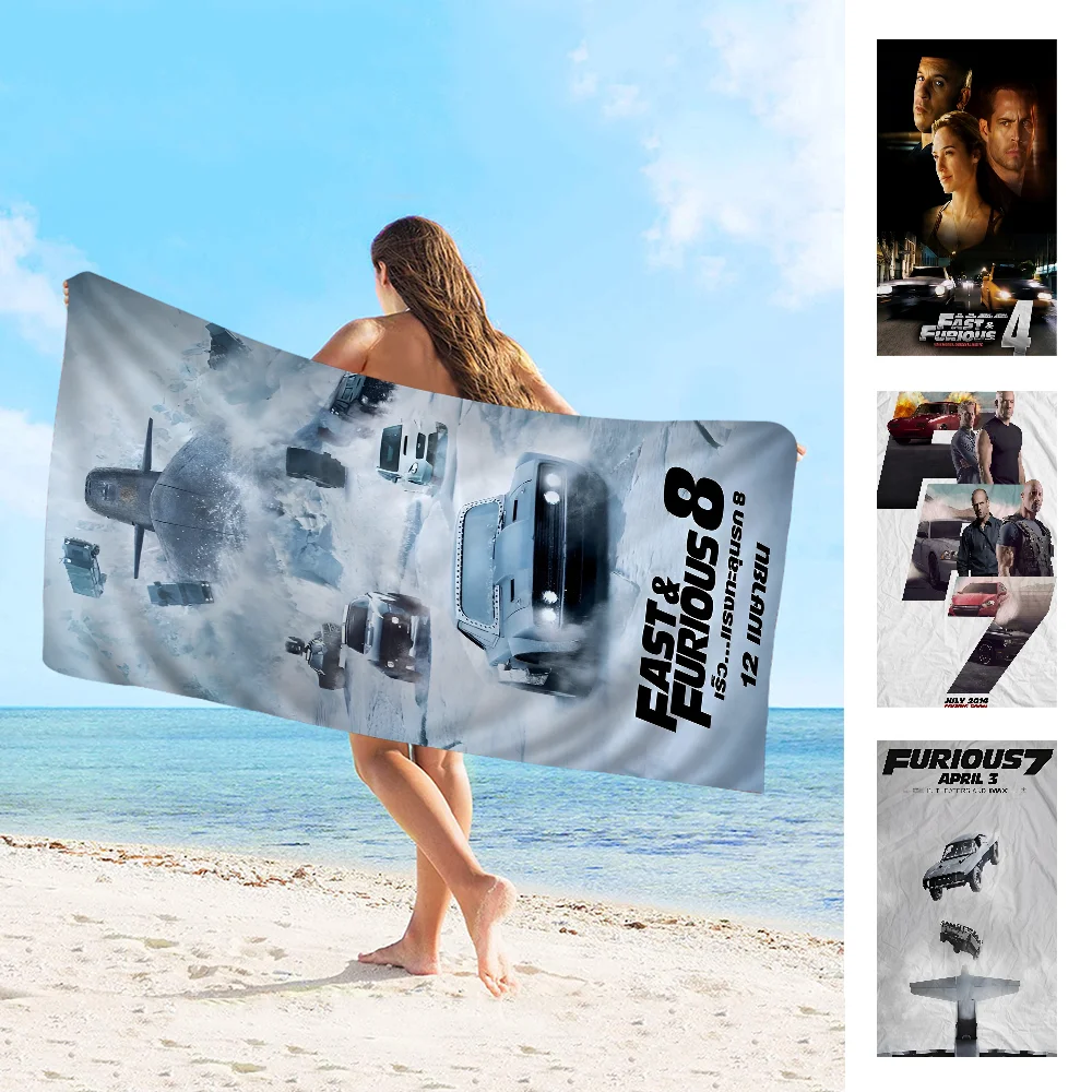 Fast Furious Beach Towel Colorful Bath Towels For Girl Microfiber Quick Dry Custom Sand Free Beach Yoga Spa Gym Pool