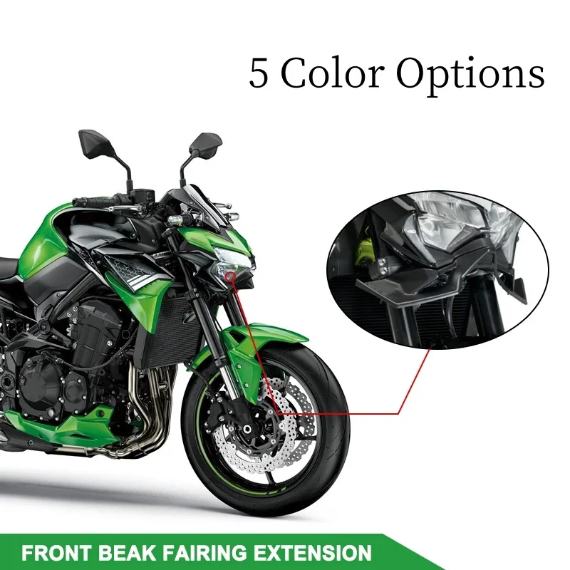 

Motorcycle Carbon Fiber Air Deflector Spoiler Winglet Aerodynamic Wing Kit Front Fairing For Kawasaki Z900 Z 900 2020 2021 2022