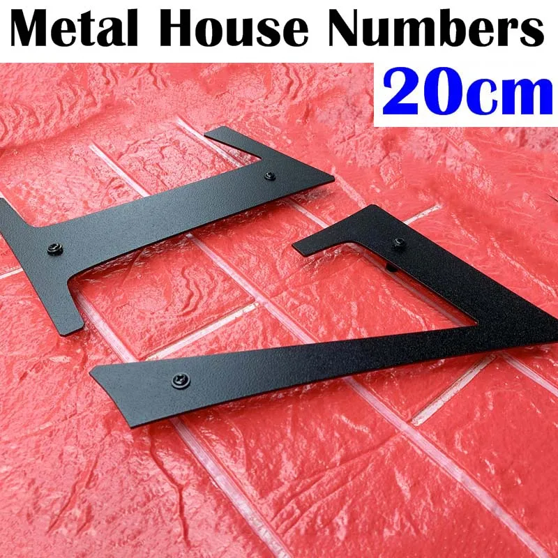 20CM Metal Floating House Numbers Letters Doorplates 8