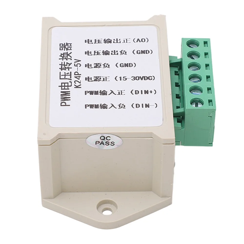 

With Shell PWM Signal Converter 24V to 0-5V 0‑100% PWM Signal Voltage Adapter PWM Voltage Converter Interface Circuit