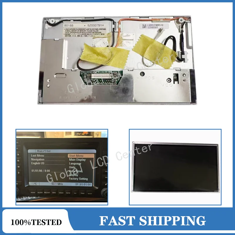 Original 6.5 inch LQ065T9DR51U LQ065T9DR52U LQ065T9DR53U LQ065T9DR54U LCD Display Screen For BMW E60 E53 Porsche PCM2 2003-2010