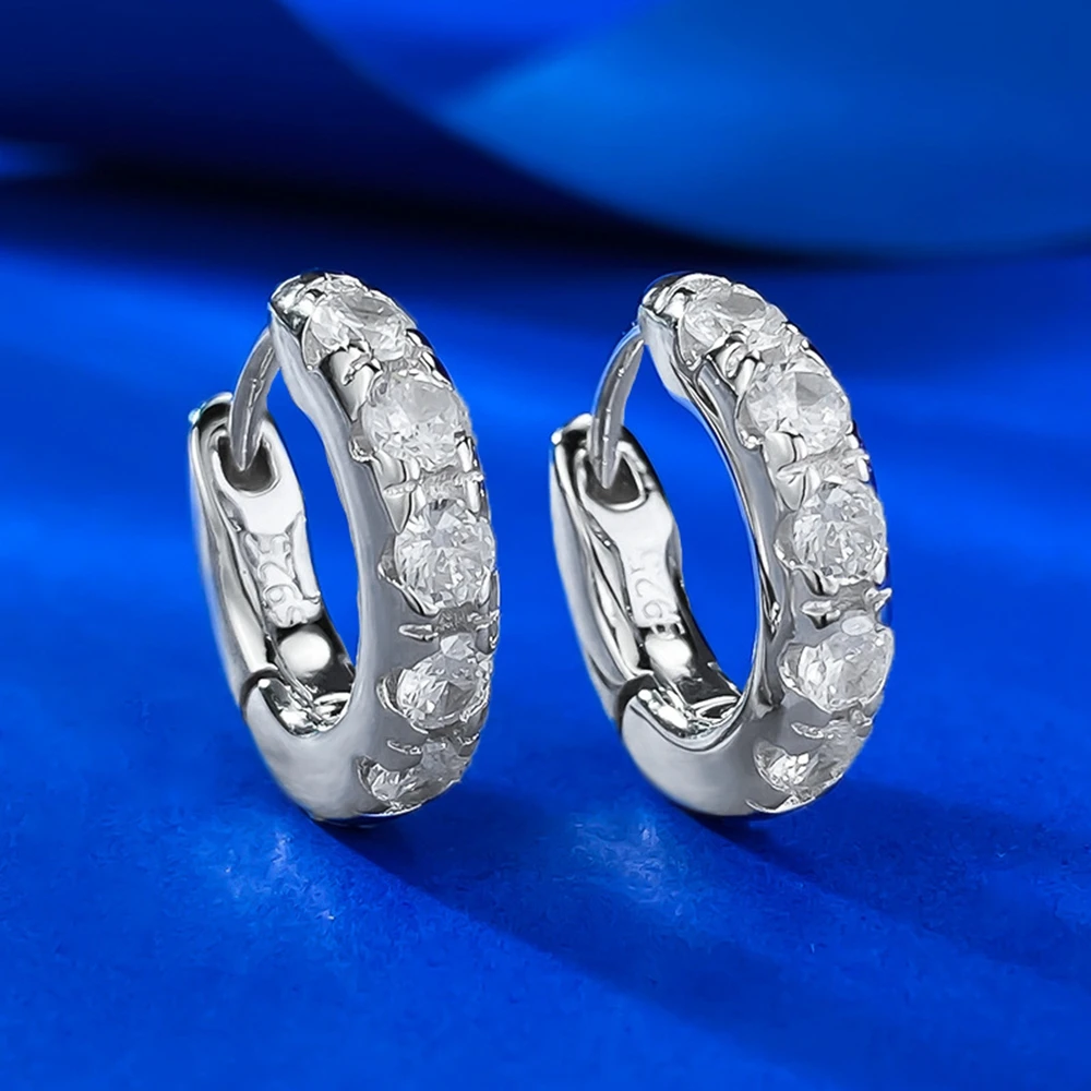 Imagem -02 - Wong Rain-round Cut Lab Sapphire Hoop Brincos para Mulheres Pedras Preciosas Espumantes 100 925 Sterling Silver Presente de Joalheria Fina Atacado